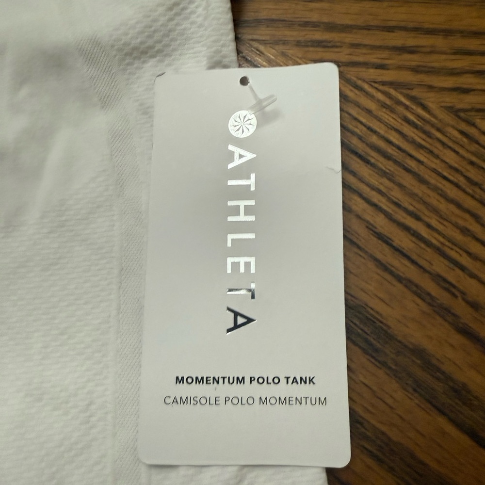 New with Tags Athleta White High-Neck Tank Top - Picture 2 of 7